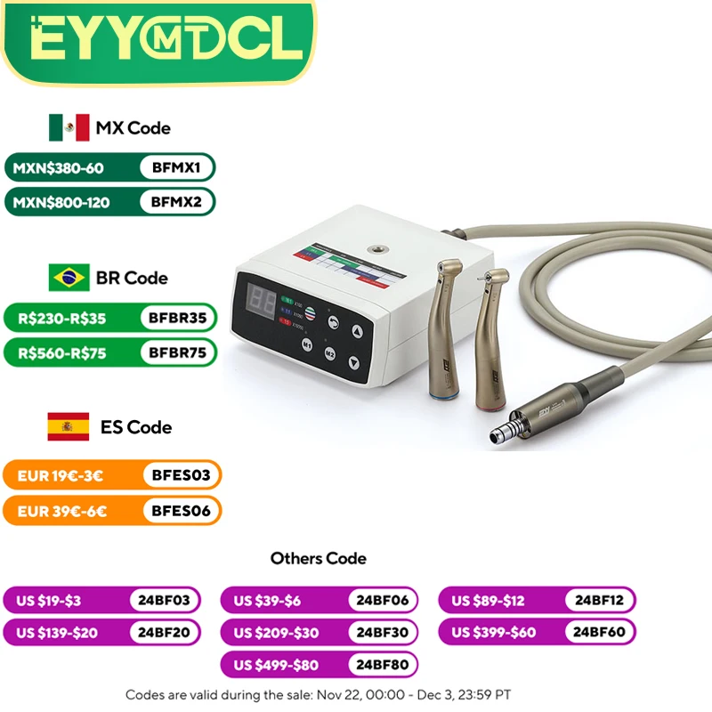 EYY Dental With Fiber Optic 1:5 1:1 Increase Instrument LED High Speed Electric Micromotor Factory equipment increasing