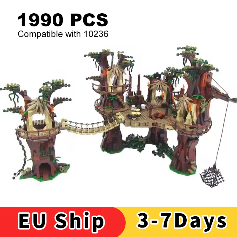Compatibile 10236 Ewok Villages Building Blocks Set Modello di casa Giocattolo per bambini 1990 pezzi Kit di mattoni per bambini Amici Regali di compleanno