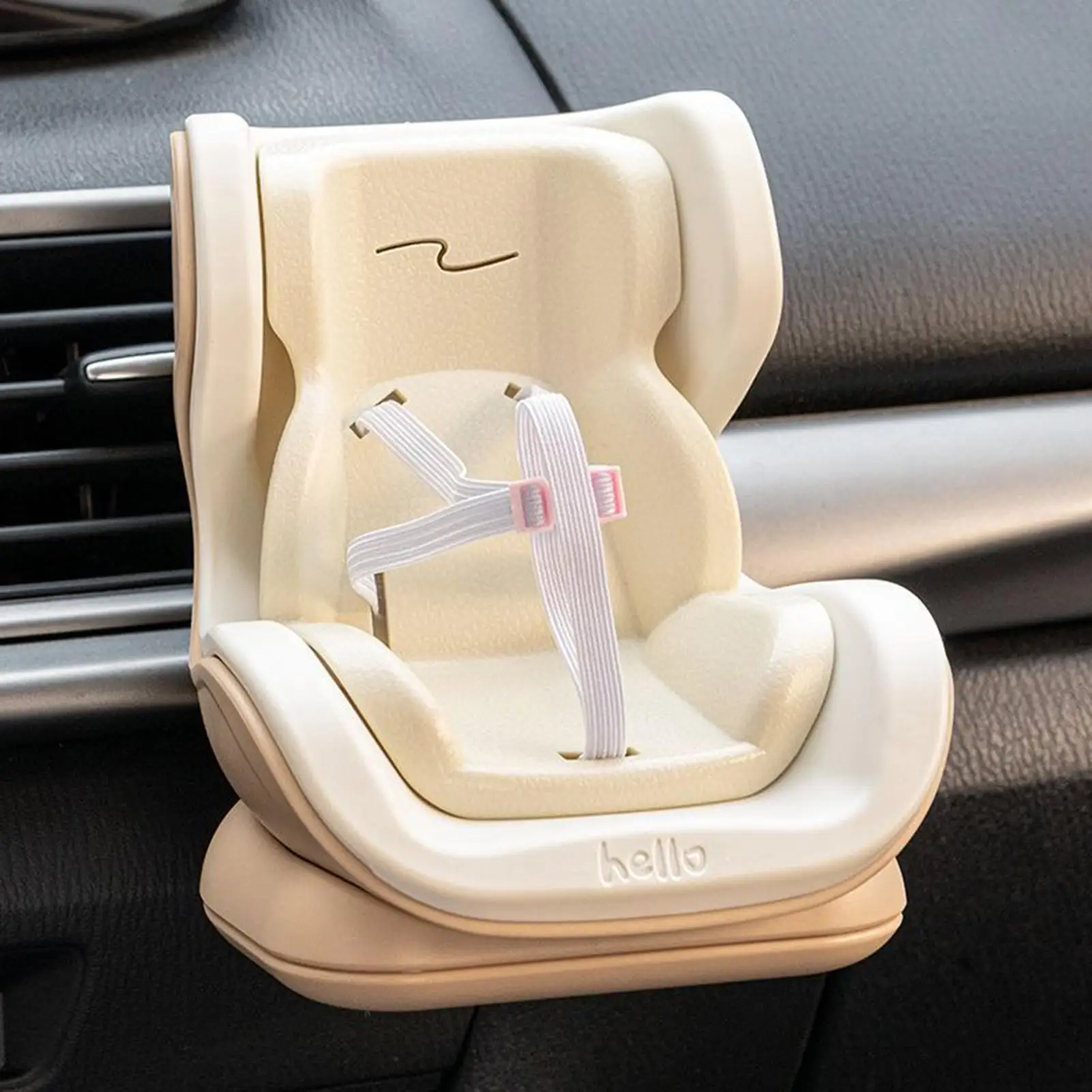 

Doll Car Seat Plush Doll Safety Seat Small Stuffed Toy Air Vent Carseat for Sedan Truck Desktop Booshelf for Dressing Table
