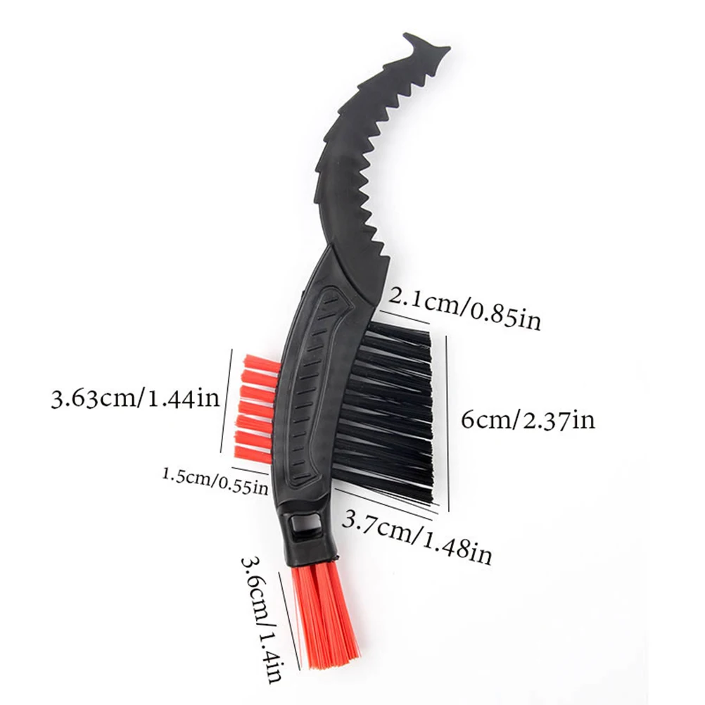 

3 in 1 Bike Chain Brush Set Red Lightweight Chain Cleaner Tool for Bike Car Tyre Cleaning Brush Set Tyre Cleaner