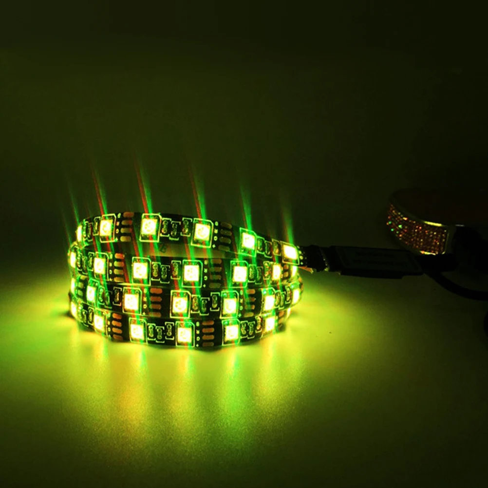 

Меняющая цвет SMD 5050 RGB светодиодная лента DC5V USB-кабель Гибкая лента Веревочные фонари для фонового освещения и