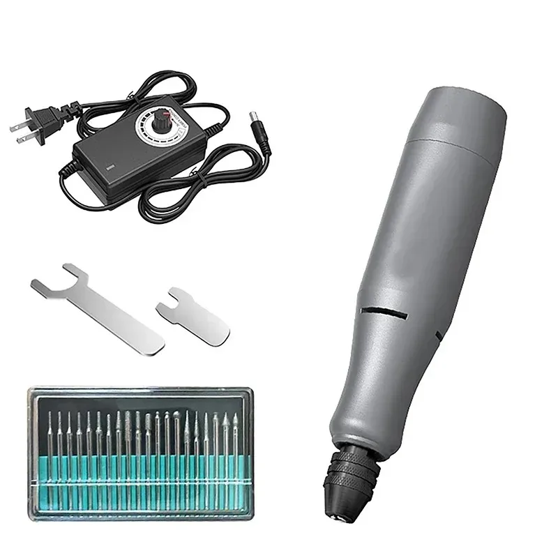 

Ручная электрическая шлифовальная машина, инструмент для полировки нефритовой резьбы, скорость без нагрузки до 18000 об/мин, домашняя электрическая шлифовальная машина «сделай сам» и 20 сверл