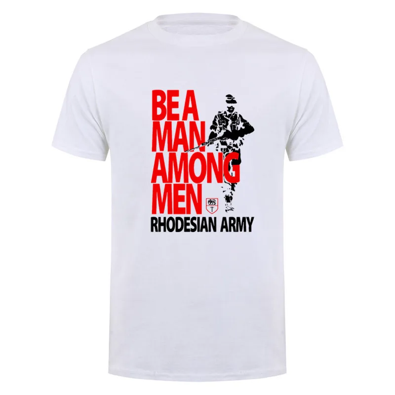 Rhodesian Army T-Shirt Lustiges Be A Man Among Men T-Shirt Sommer Kurzarm Baumwolle Streetwear Tops Herrenkleidung Geschenk T-Shirts DY-190 – Detail 6