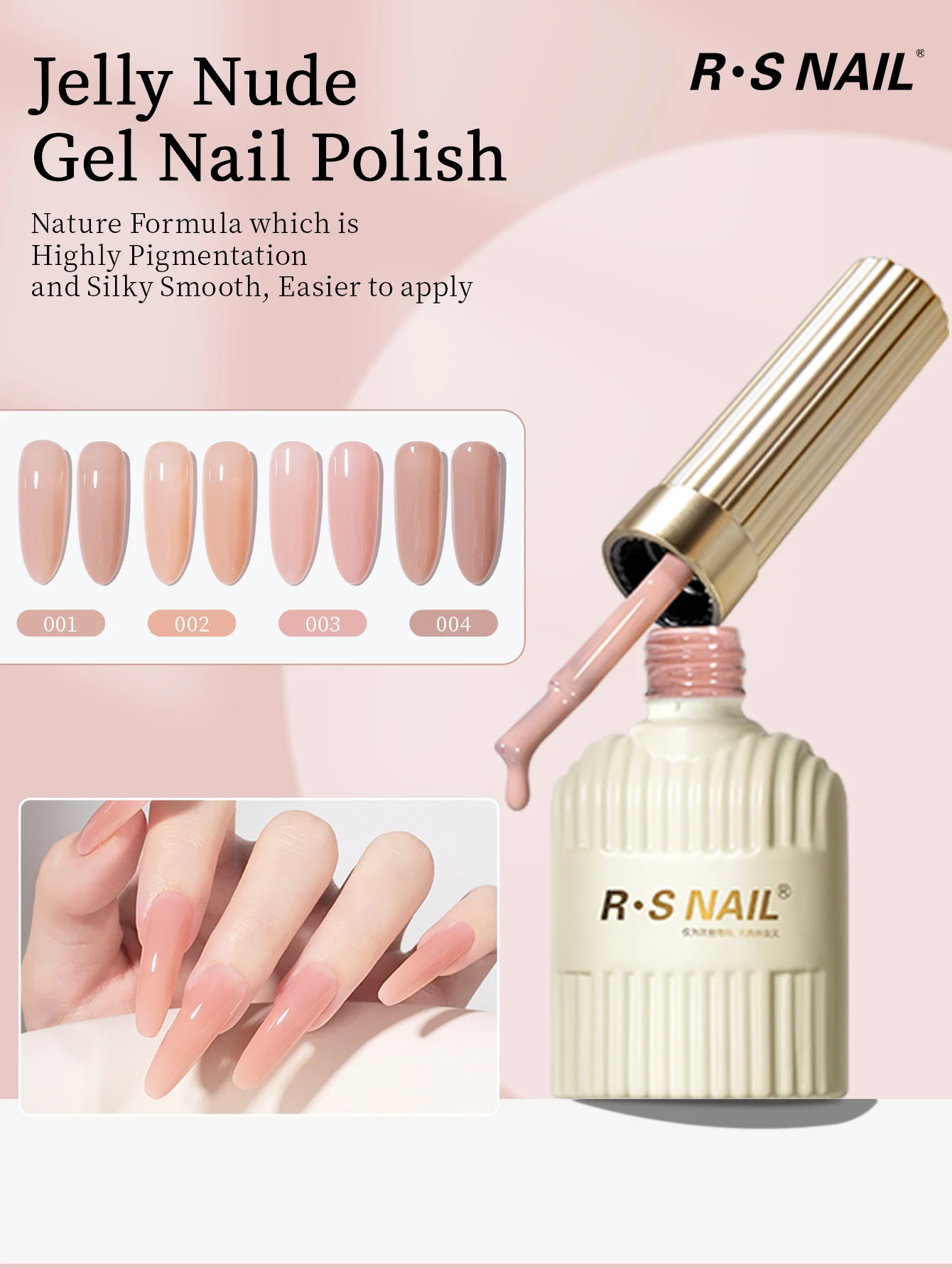 Esmalte em Gel Nude Series, Removível com UV LED, Semi-Permanente, Gel Nude Pink, Verniz de Longa Duração para Manicure, DIY e Arte de Unhas