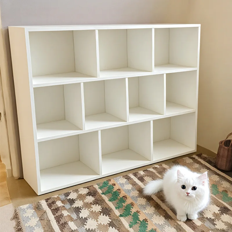 

Grid bookshelf for home books, floor-standing storage rack, thickened bookshelf, living room flexible combination, multi-layer