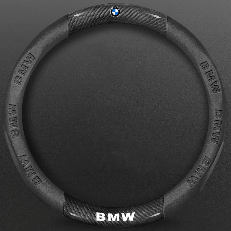 

For BMW M3 M4M5 E36 E39 X1 X3 X5 E46 E60 E90 E91 FO1 F10 F15F20 F30 X7 Car Anti-slip Leather Carbon FiberSteering wheel Cover