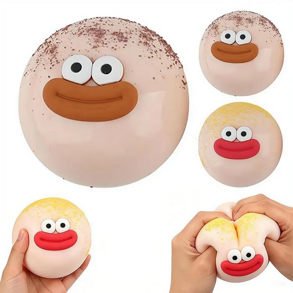 Hübsch-Gruselige Squishy Stressball Lustiges Großaugen-Wurstlippen-Quetschspielzeug Langsam Aufsteigendes Fidget-Spielzeug zur Angstlinderung Schreibtisch-Deko Geschenk