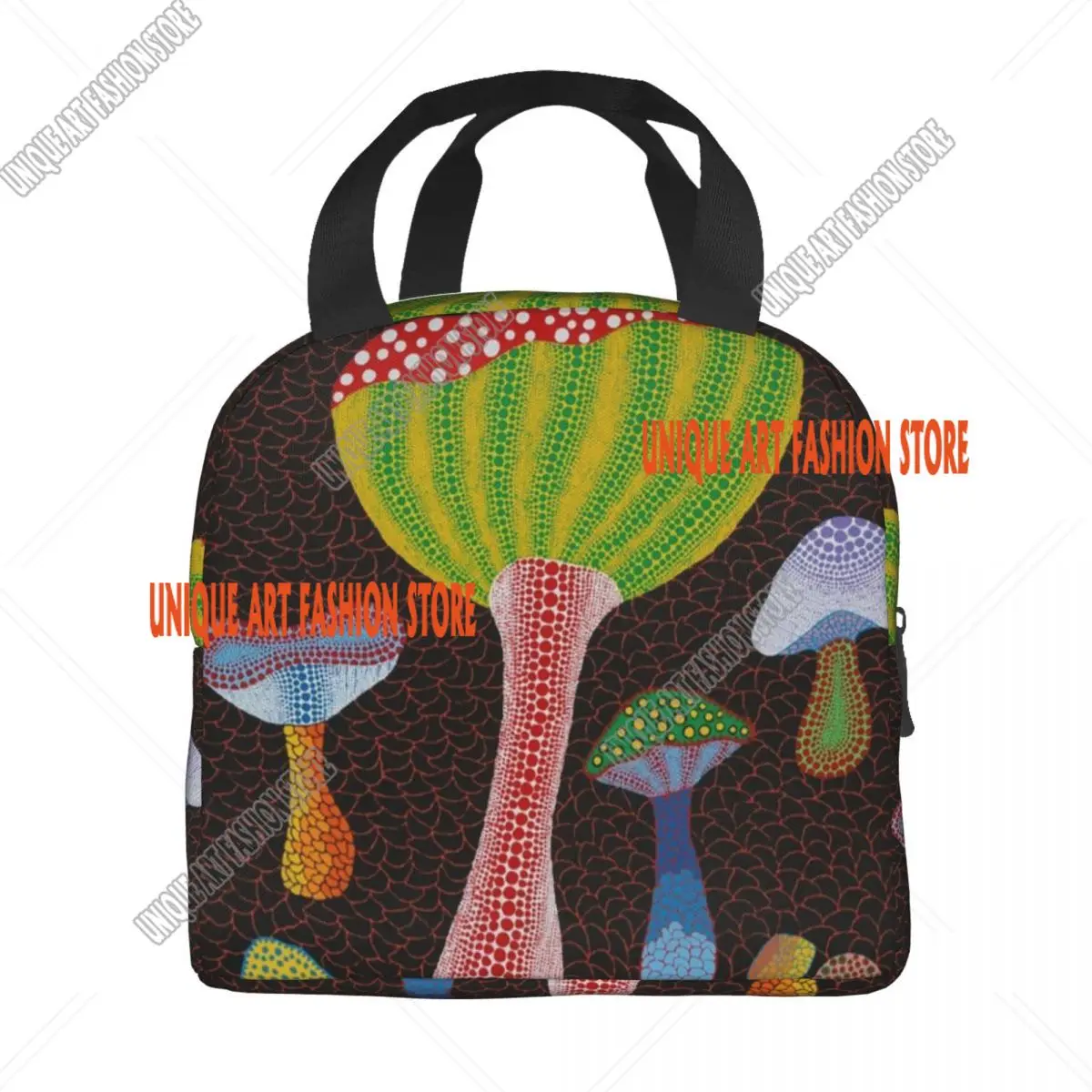 Custom Yayoi Kusama Art Insulated Lunch Bag for School Office Japanese Artist Resuable Thermal Cooler Bento Box Women Children