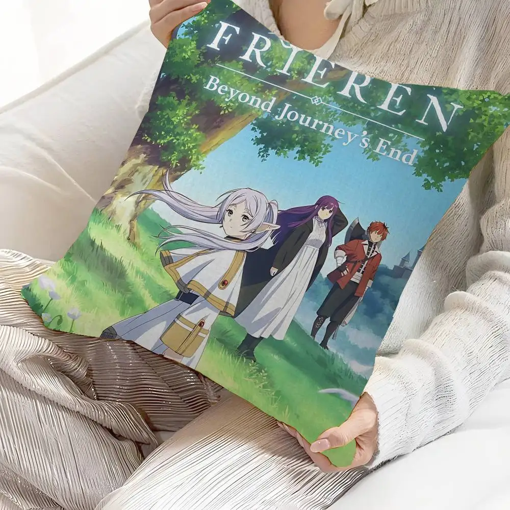 Frieren Beyond Journey's End Pillow Anime Pillow Sofa Bed Head Pillow Cover Cushion Cover 45x45 cm Fashion