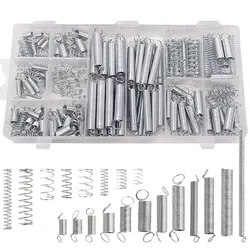 200 Piece Extension and Compression Spring Set Zinc Plated Steel Metal Small Springs Tool Assortment Kit for Home Repairs & DIY