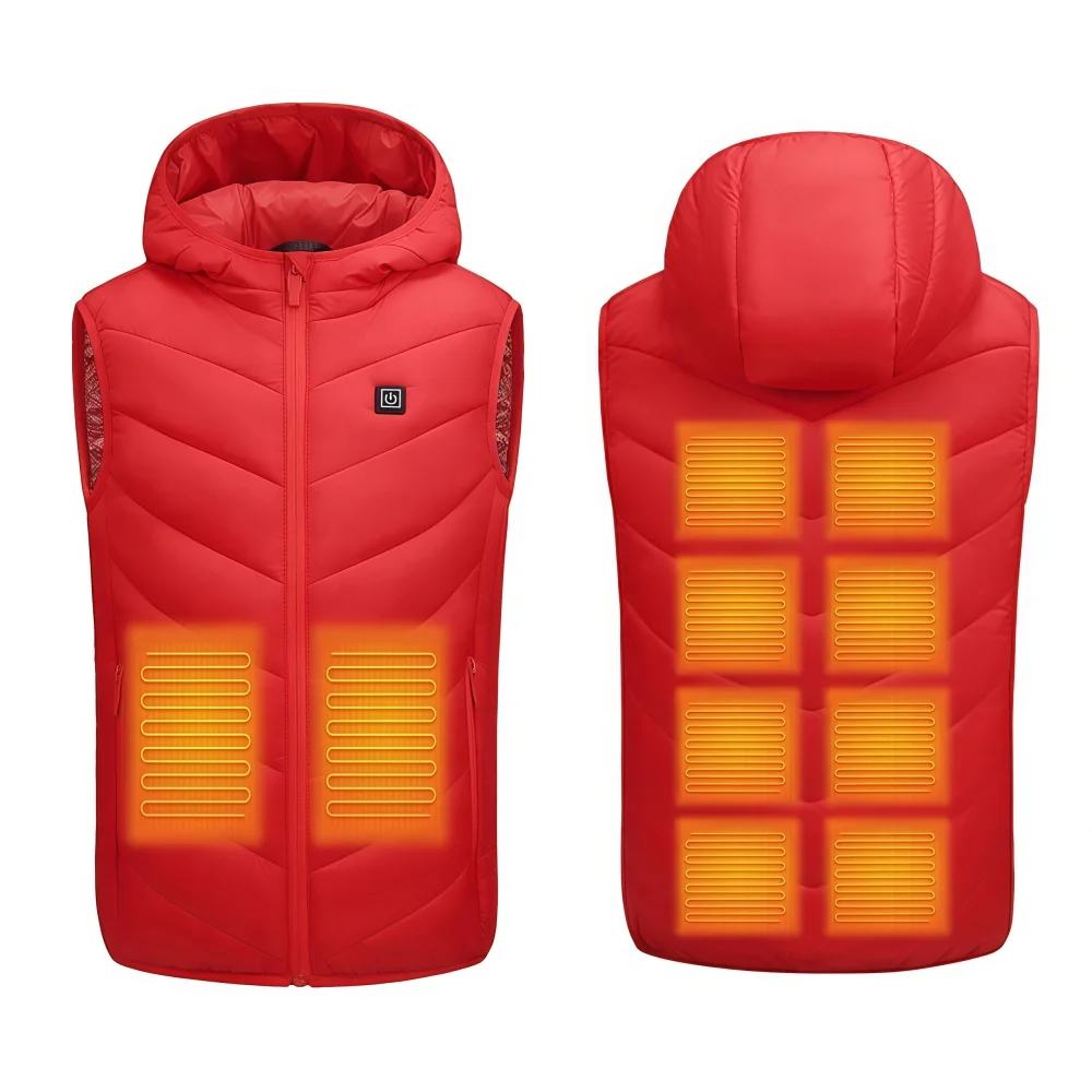 10-Zonen-Heizweste, elektrisch beheizte Jacken, Kinder, USB-Innenwärmeweste, Weste für Camping, thermische Winter-warme Jacke für Kinder – Detail 6