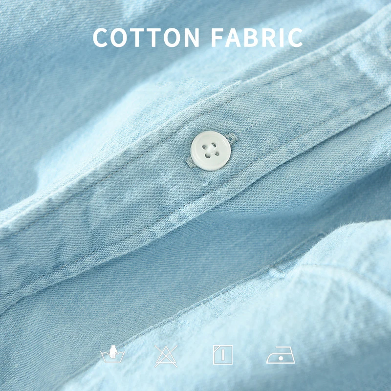 2137 Spring Summer Korean Style Cotton Denim Shirts For Men Fashion Classical Cowboys Luxury Casual Streetwear Male Thin Jackets