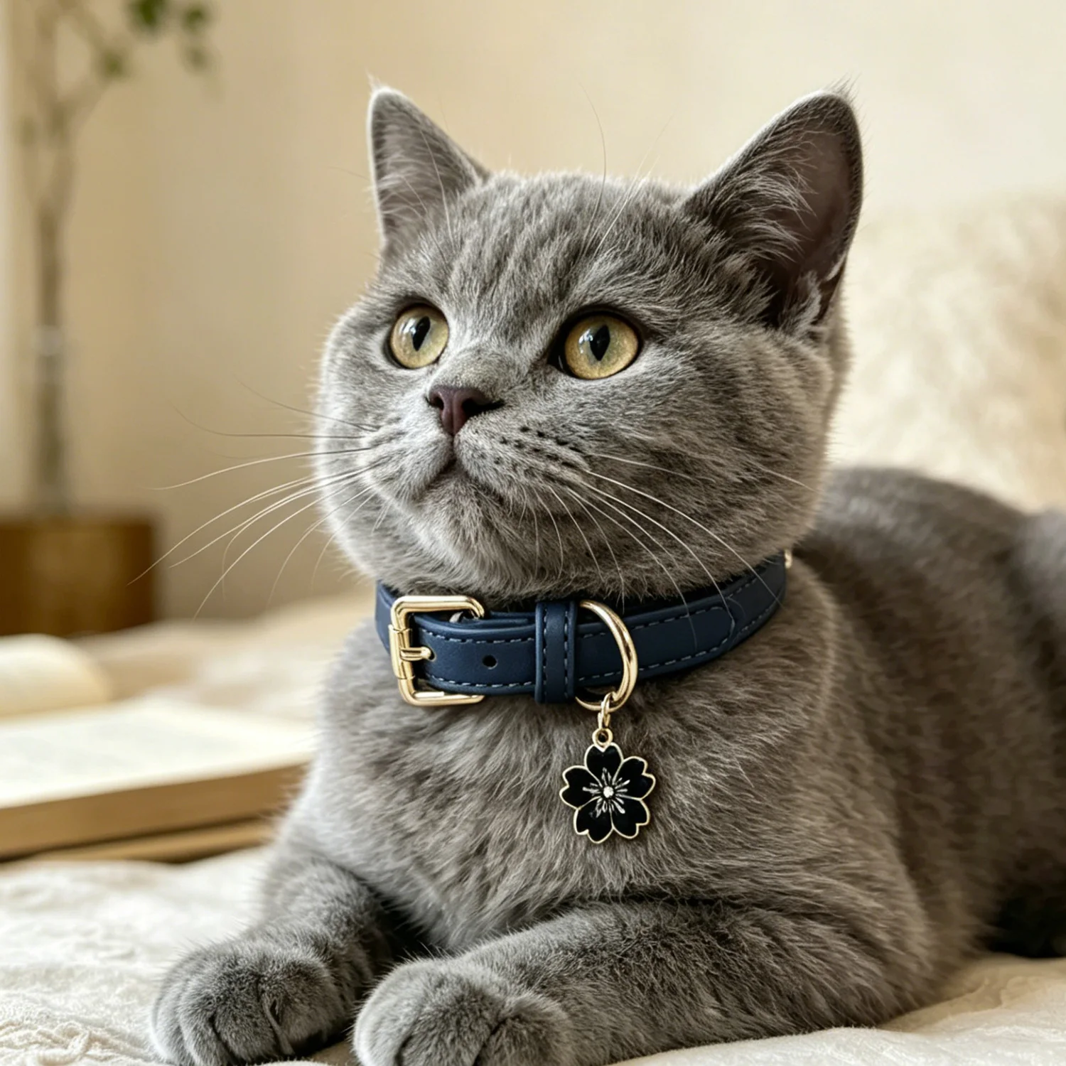 Luxury & Soft Leather Personalized Dog Collar and Pendant Pet Puppy Cat ID Nameplate Engraved for Small Medium Dogs