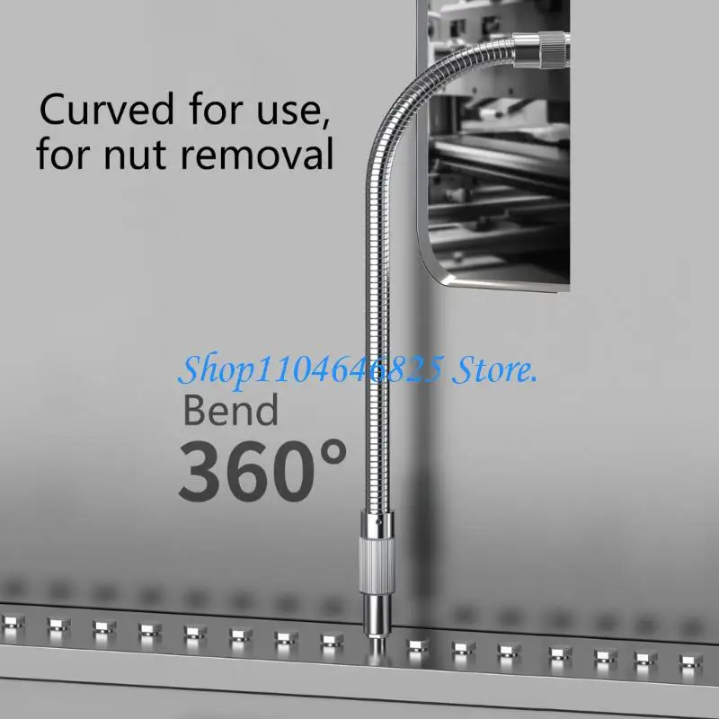3 Piece Flexible Drill Extension Shaft for Tight Space 15/20/30cm Length Drill Bit Holders with 1/4