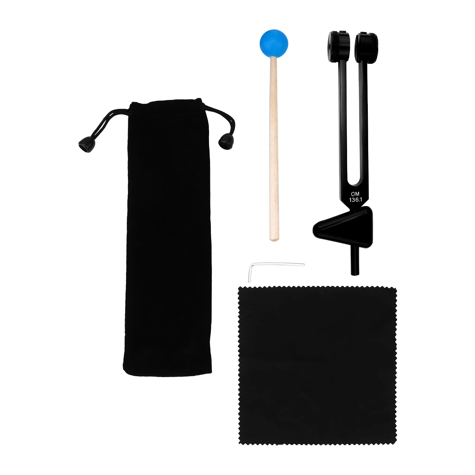 

Yoga Tuner Fork Set Sound Healing Turning Vibration Wrench Aluminum Alloy Medical Instrument Black