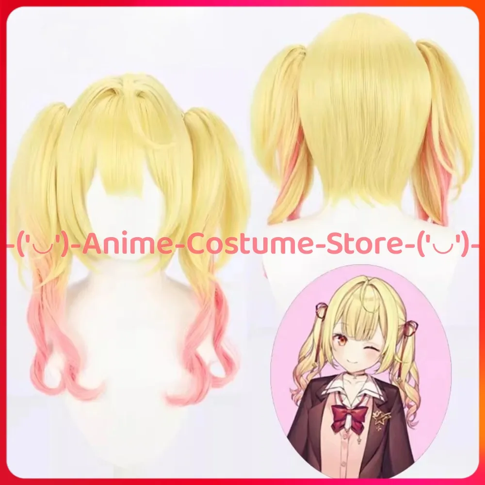 NIJISANJI 호시카와 사라 코스프레 가발 애니메이션 게임 캐릭터 할로윈 카니발 파티 의상 가발 내열성 합성 머리카락