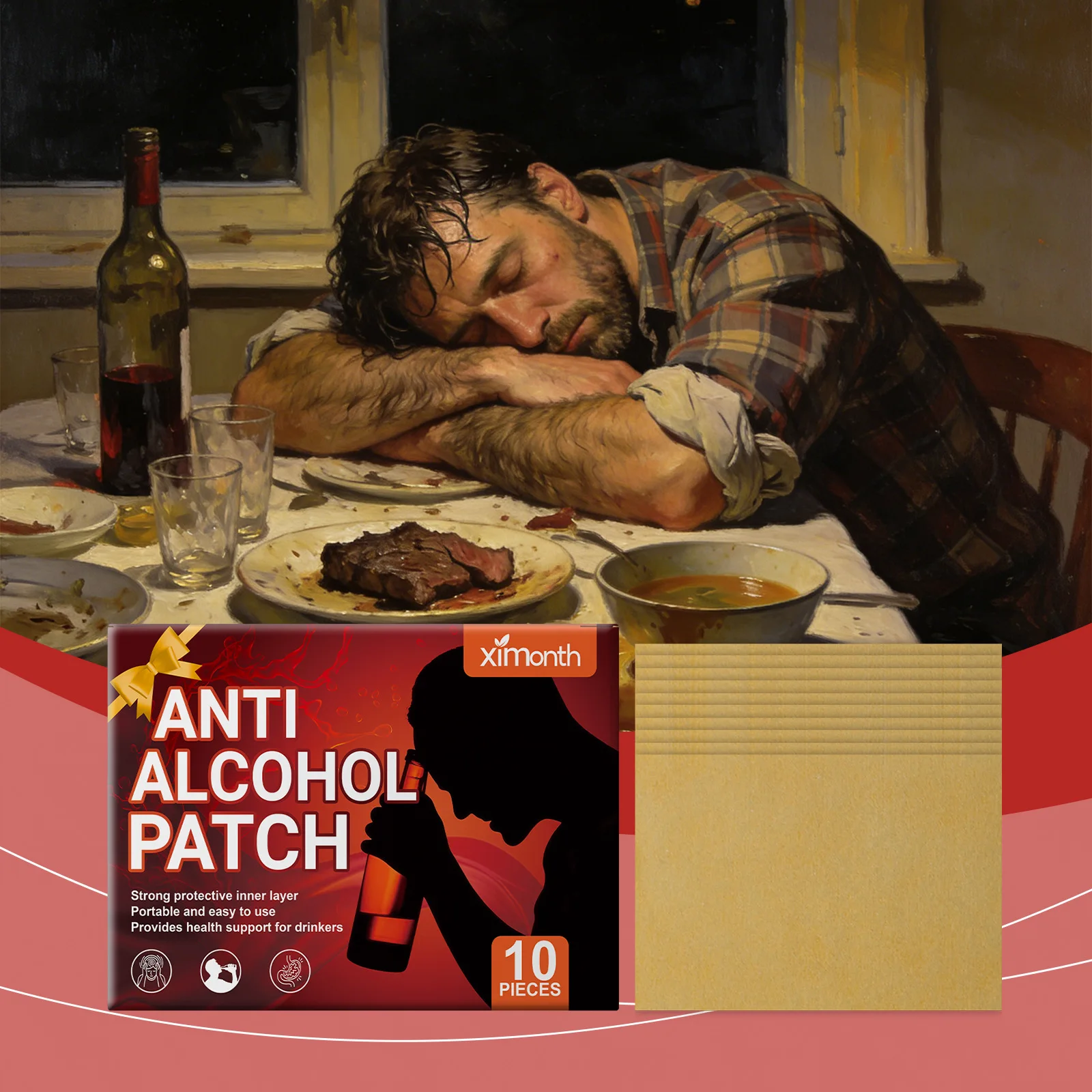Body Care Patches Reduce After Drinking Body Discomfort Refresh Spirit Social Gatherings Alcohol Regulation Anti Alcohol Patch - view 2