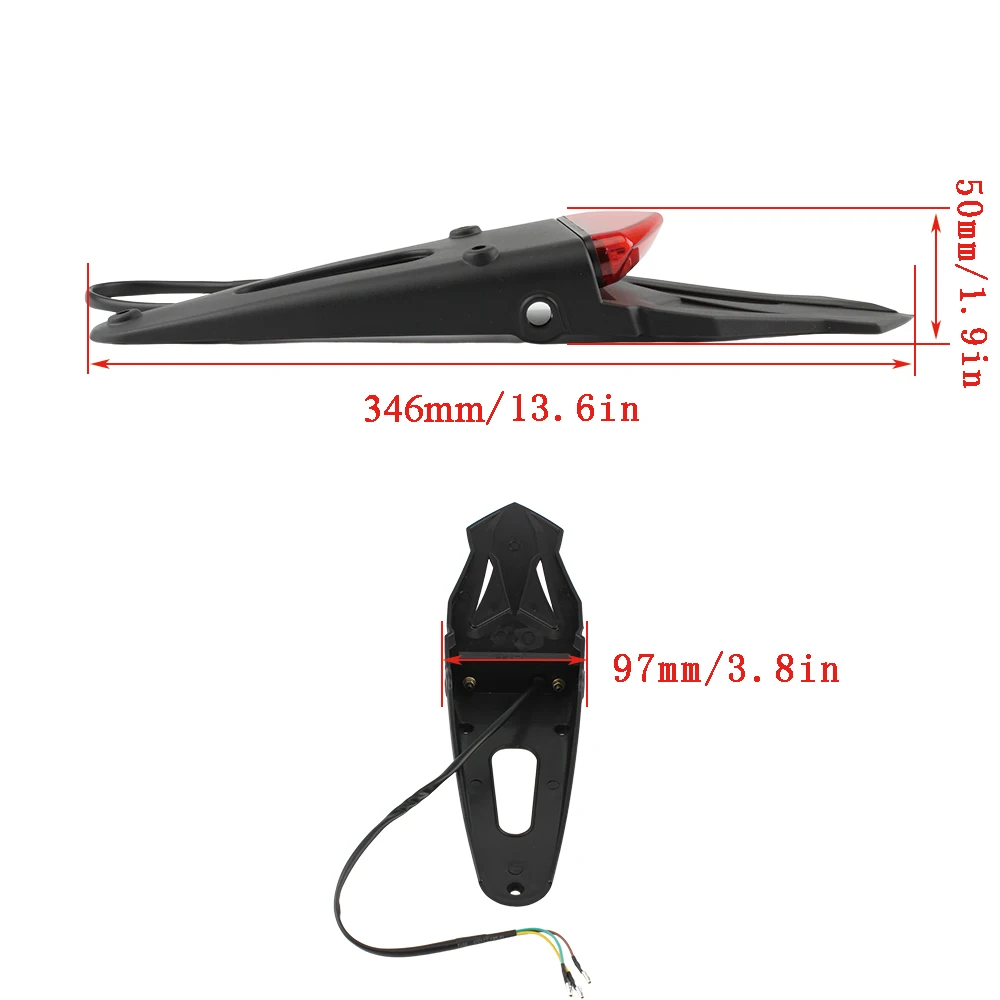 Motorcycle Rear Fender Taillight Brake Lamp LED For Suzuki Honda Yamaha Husqvarna Universal Enduro Motocross Dirt Bike Parts