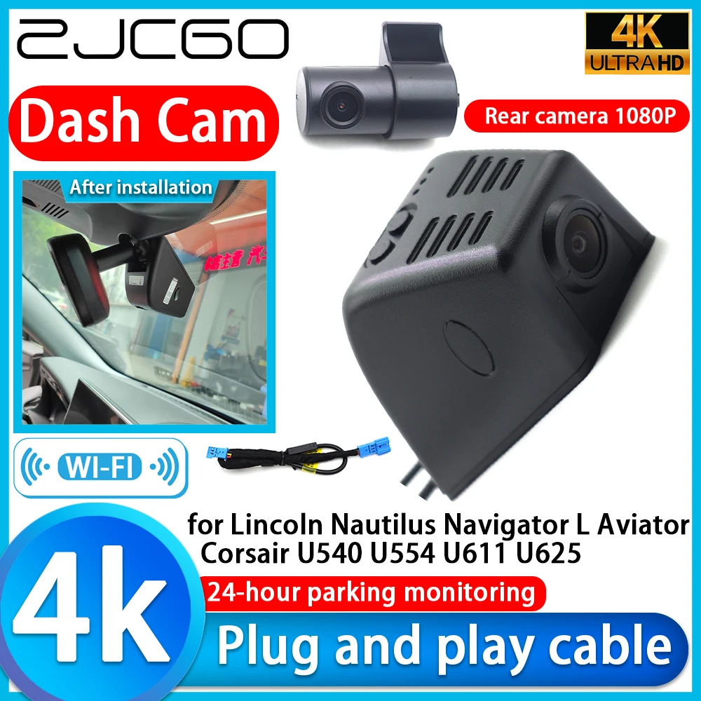 for Lincoln Nautilus Navigator L Aviator Corsair U540 U554 U611 U625 4K DVR Dash Cam Car Camera Lens Monitor Video Recorder