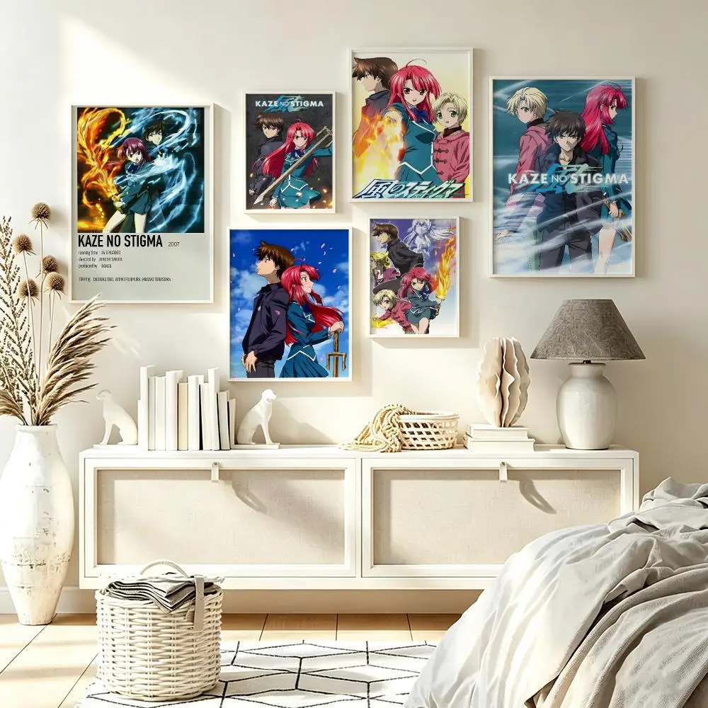 anime Kaze no Stigma Poster for Bedroom Dorm Room Home Decor Large Wall Picture Print
