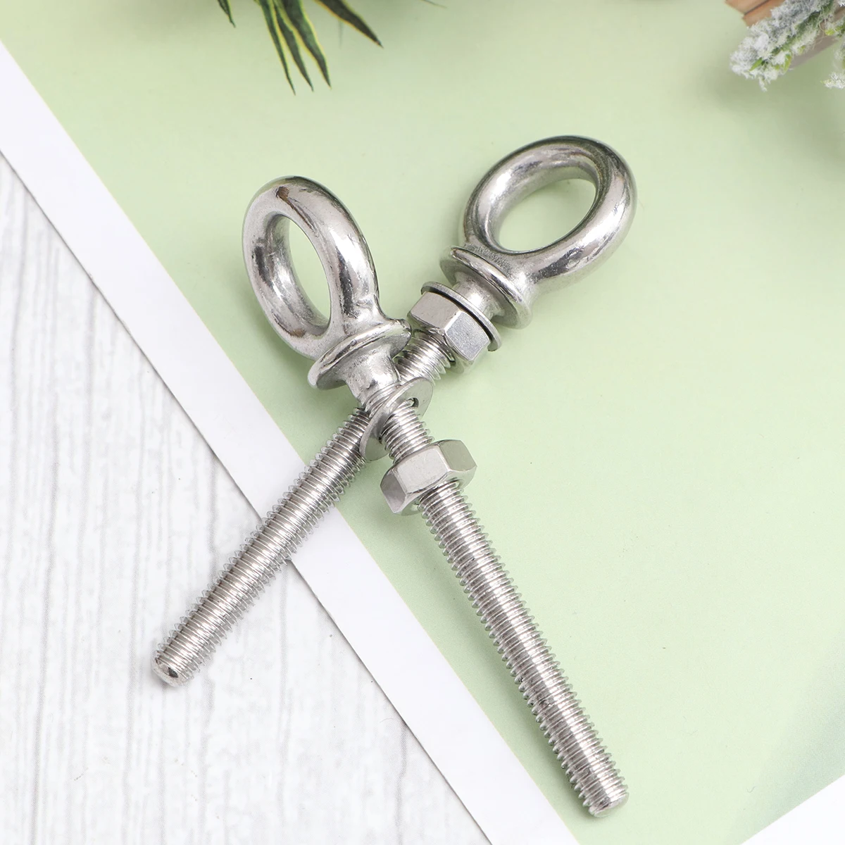 

Stainless Steel Long Eye Bolts M6x60 Heavy Duty Ring Screws Lifting Hooks Ideal Wall Hanging DIY Marine Outdoor