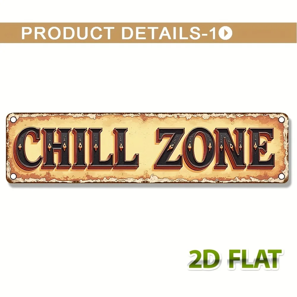 Custom Relaxation Zone Metal Sign Decor Only, Rustic Tin Wall Art Home Garage Restaurant Decor Gift