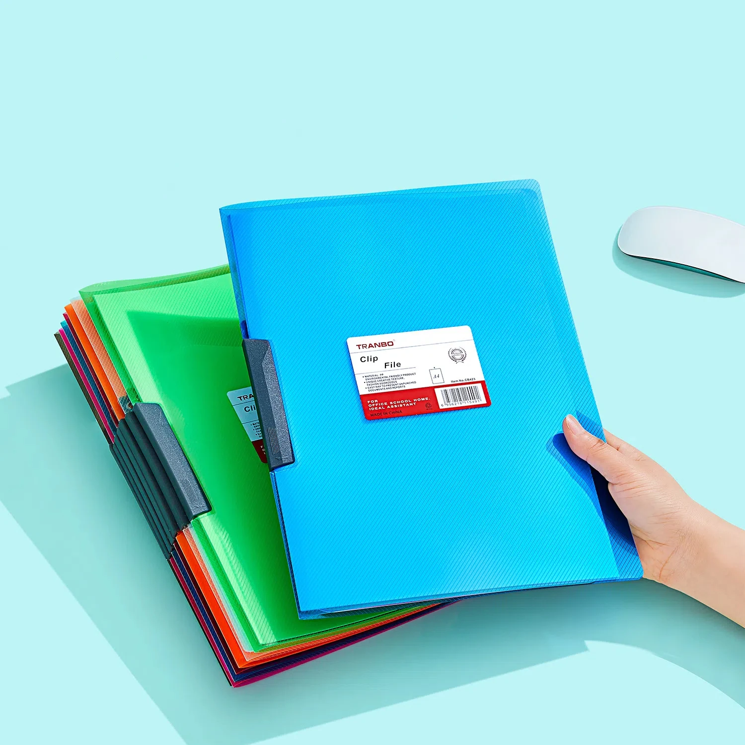 Candy Color Colorful Simple File Rotating Test Paper Folder Report Folder Pp Transparent Folder Office File Storage Folder