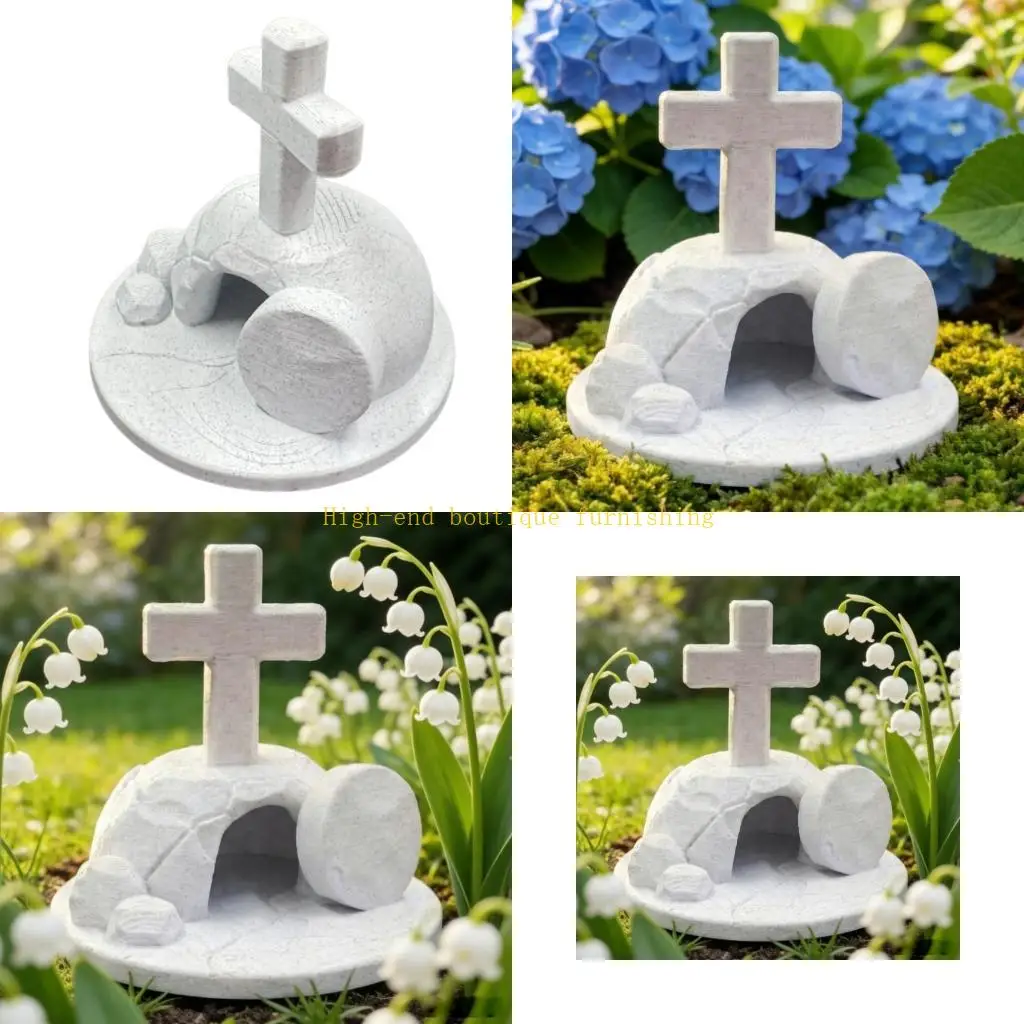L9NB – décorations pâques, scène résurrection chrétienne, décors Table, ornement tombe jésus ressuscité, décors