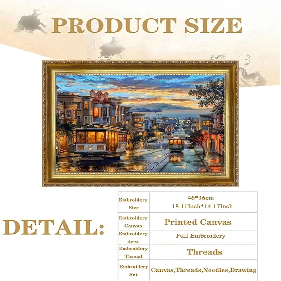 Dusk Town New Style diy Art crafts for adults stamped cross stitch kit knitting and needlecraft embroidery sewing joy sunday