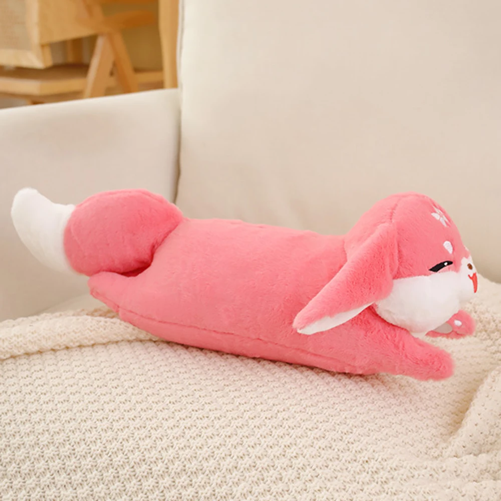 Genshin Impact Yae Miko Fox Dolls Anime Cosplay Cute Pink Yae Miko Fox 50cm Plush Toy Throw Pillows Home Decoration Kids Gifts