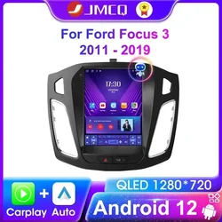 JMCQ-Radio estéreo con GPS para coche, reproductor Multimedia de vídeo con Android 12, Unidad Principal Carplay, para Ford Focus 3 Mk 3 2011 - 2019