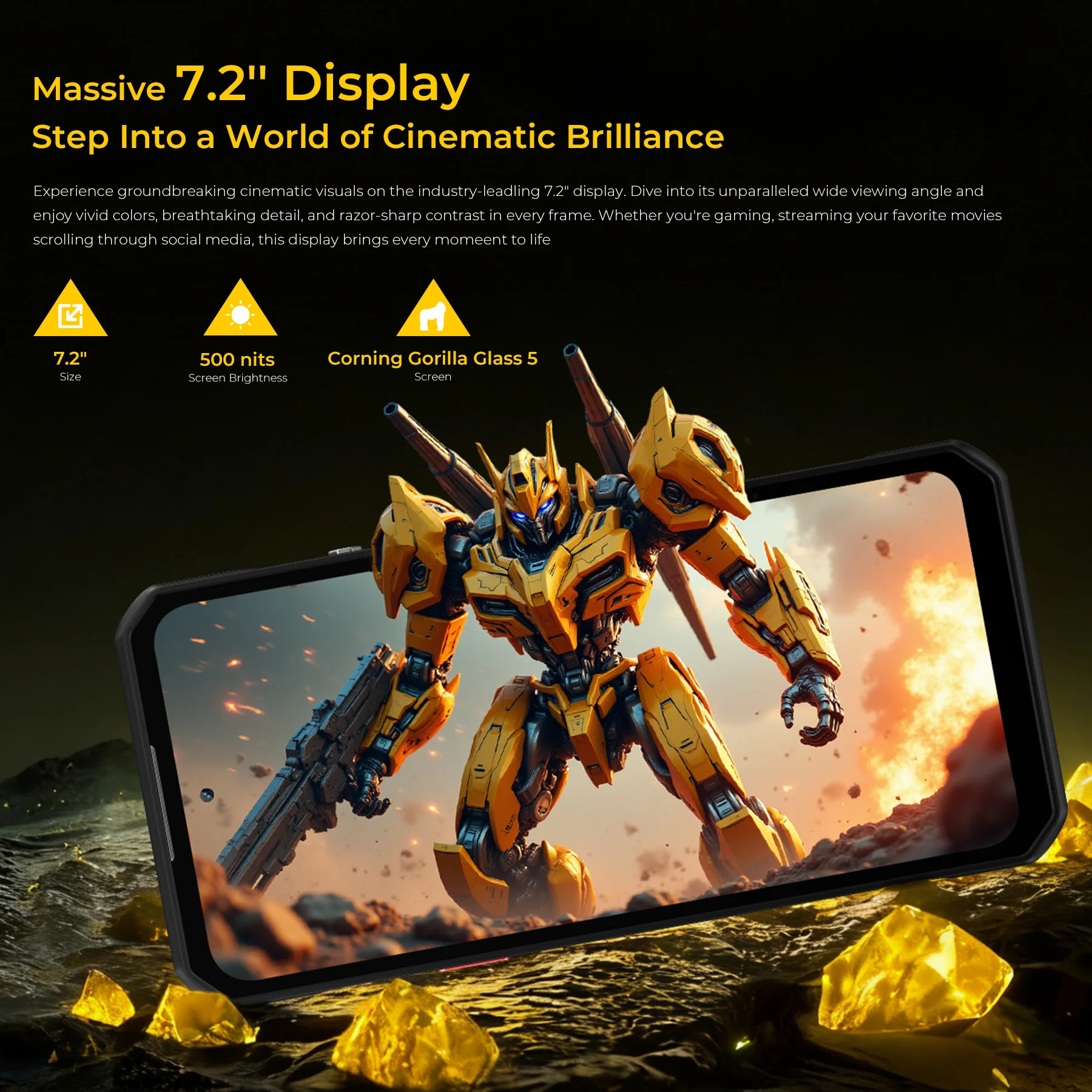 OUKITEL WP60 4G Rugged Phone 7.2