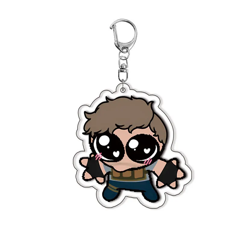 Anime Hot Grote Ogen Karakters Patroon Acryl Sleutelhanger Kawaii Cartoon Y2k Autosleutel Ring Accessoires Charm Rugzak Ornament Gift