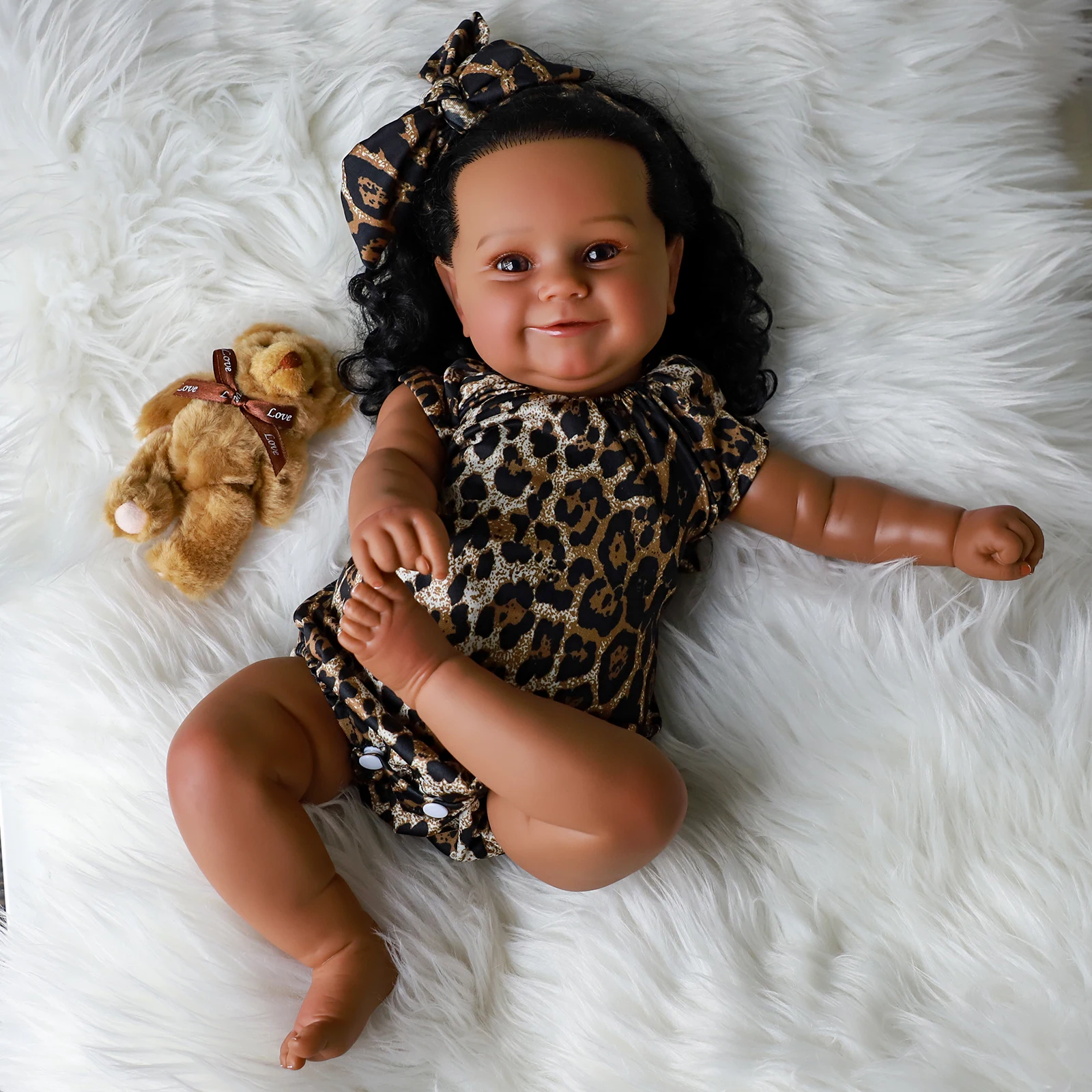 Black Reborn Baby Dolls Girls - 22 Inches Lifelike Realistic Baby with Hand-Painted Details and Soft Weighted Cloth Body Idea