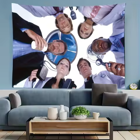 New Popular TV Show Theme Tapestry Funny Print Aesthetic Wall Hanging For Bedroom Decor Background Cloth