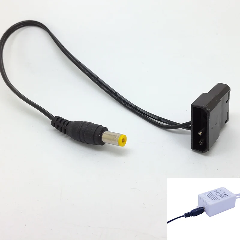 PC 4PIN Molex 5.5mm X 2.1mm DC Power Cable 12V 2A  for RGB Control Box LED