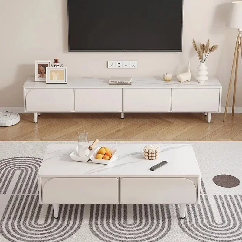 Led غرفة المعيشة تلفزيون خزانة الأبيض تخزين عرض فاخر التلفزيون تقف الترفيه Suporte الفقرة تلفزيون صالون الأثاث MQ50DS