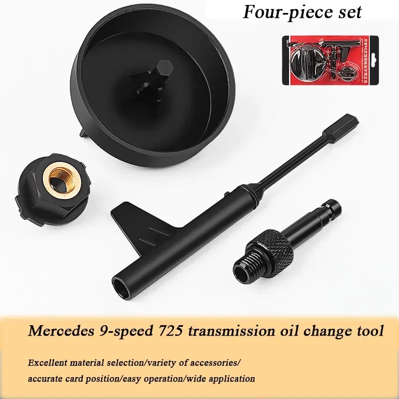 Juego de Herramientas de adaptador de aceite de transmisión resistente al calor para Mercedes Benz E350 9G Tronic, Kit de recarga de drenaje de