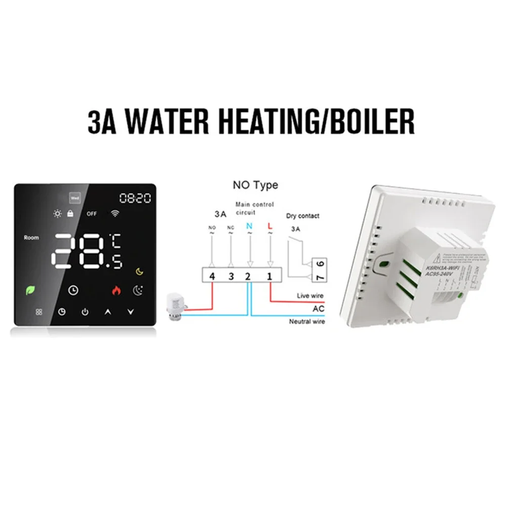 

Smart Thermostat Wifi Thermostat LCD Touch Screen Programmable Voice Control 100-250V AC Floor Heating Thermostat