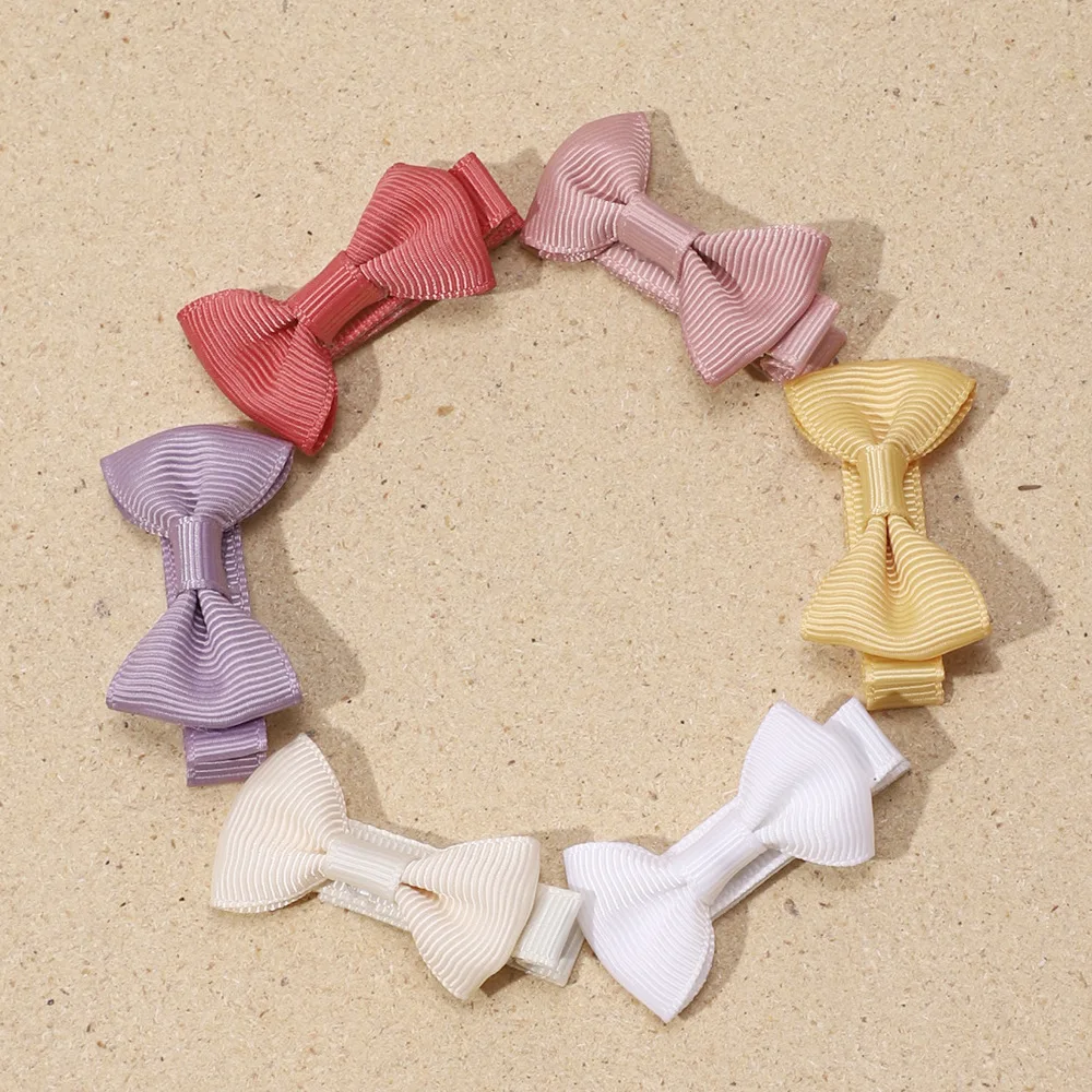

6Paris Hairbow for Baby Girl Hair Accessories Ribbon Bow Hairpins Children Headwear Newborn Small Bow Top Knot Barrettes Toddler