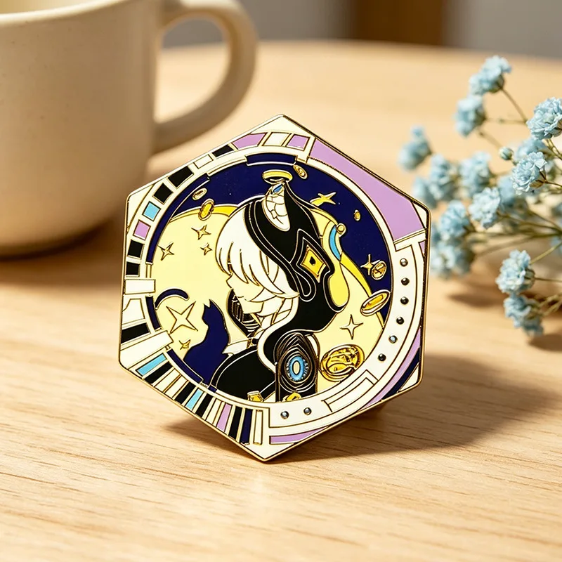 Honkai:Star Rail Silver Wolf LV.999 Evanescia Aventurine Pin Anime Anaxa Cipher Phainon Badge Exquisite Ornament Halloween Decor view 4