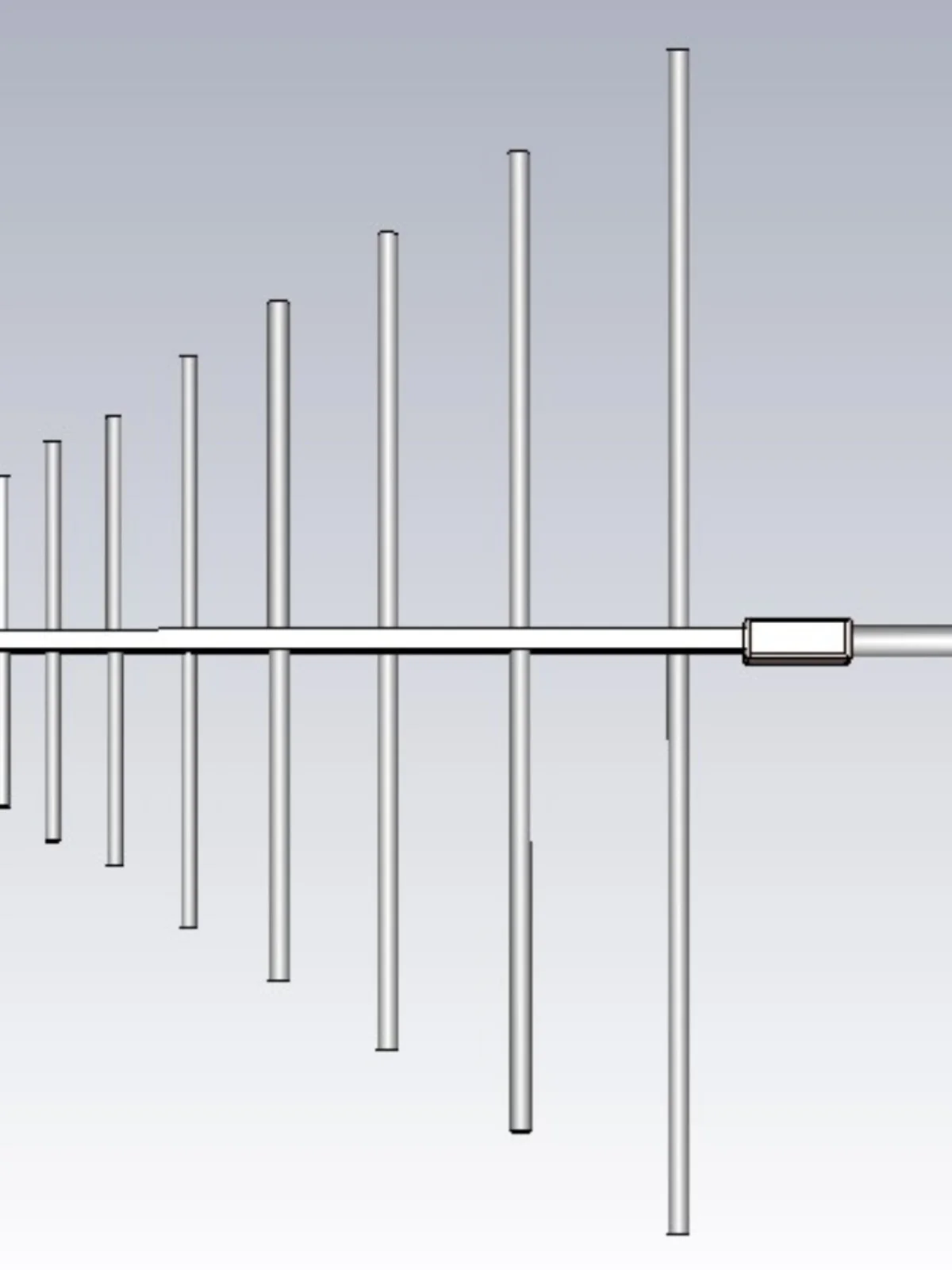 Log Periodic Antenna Design 30MHz- 18GHz