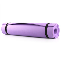 6mm Thick EVA Yoga Mat All Purpose Non-Slip Pilates Exercise Mat (Purple)
