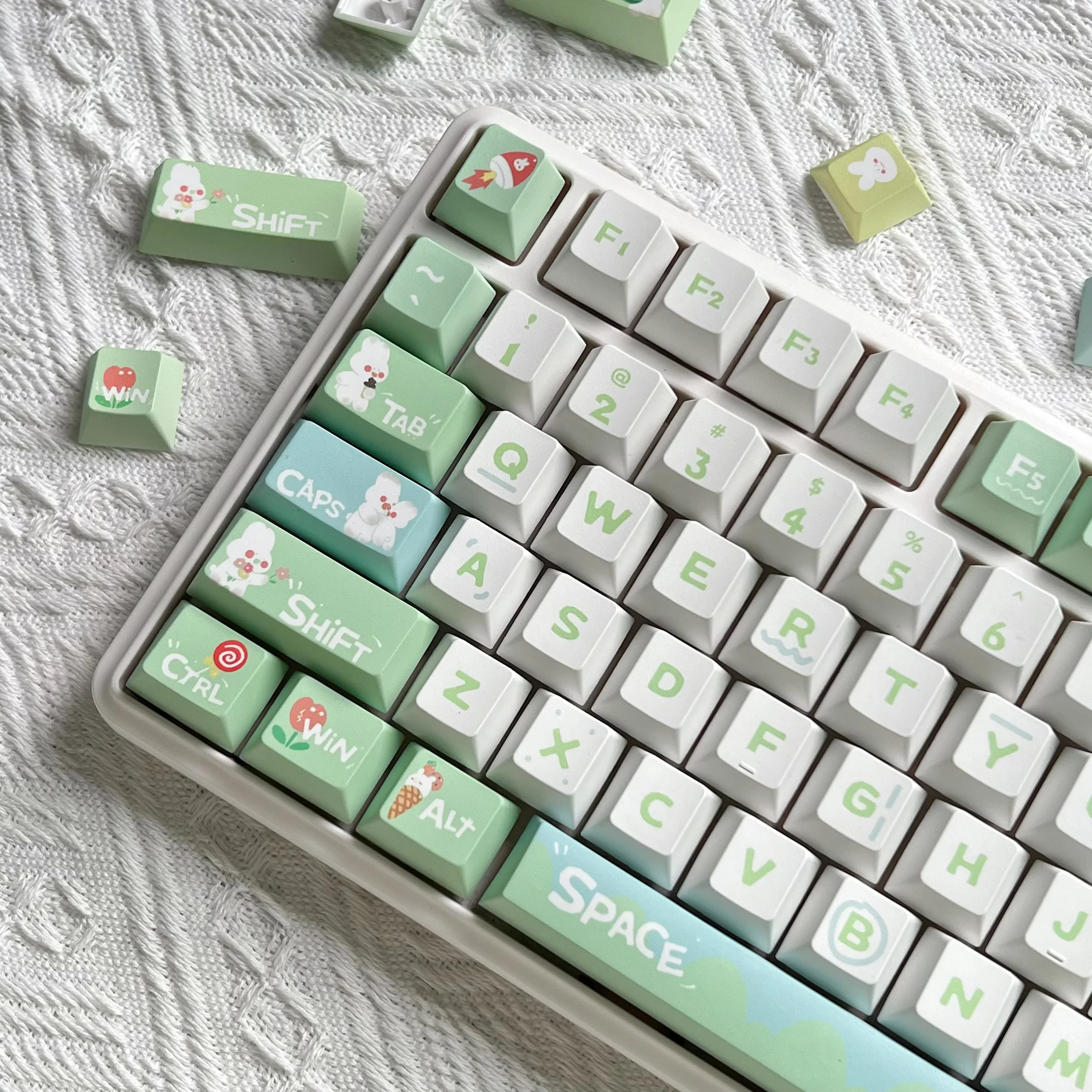 

Original factory height small full set, sublimation process PBT material keycap