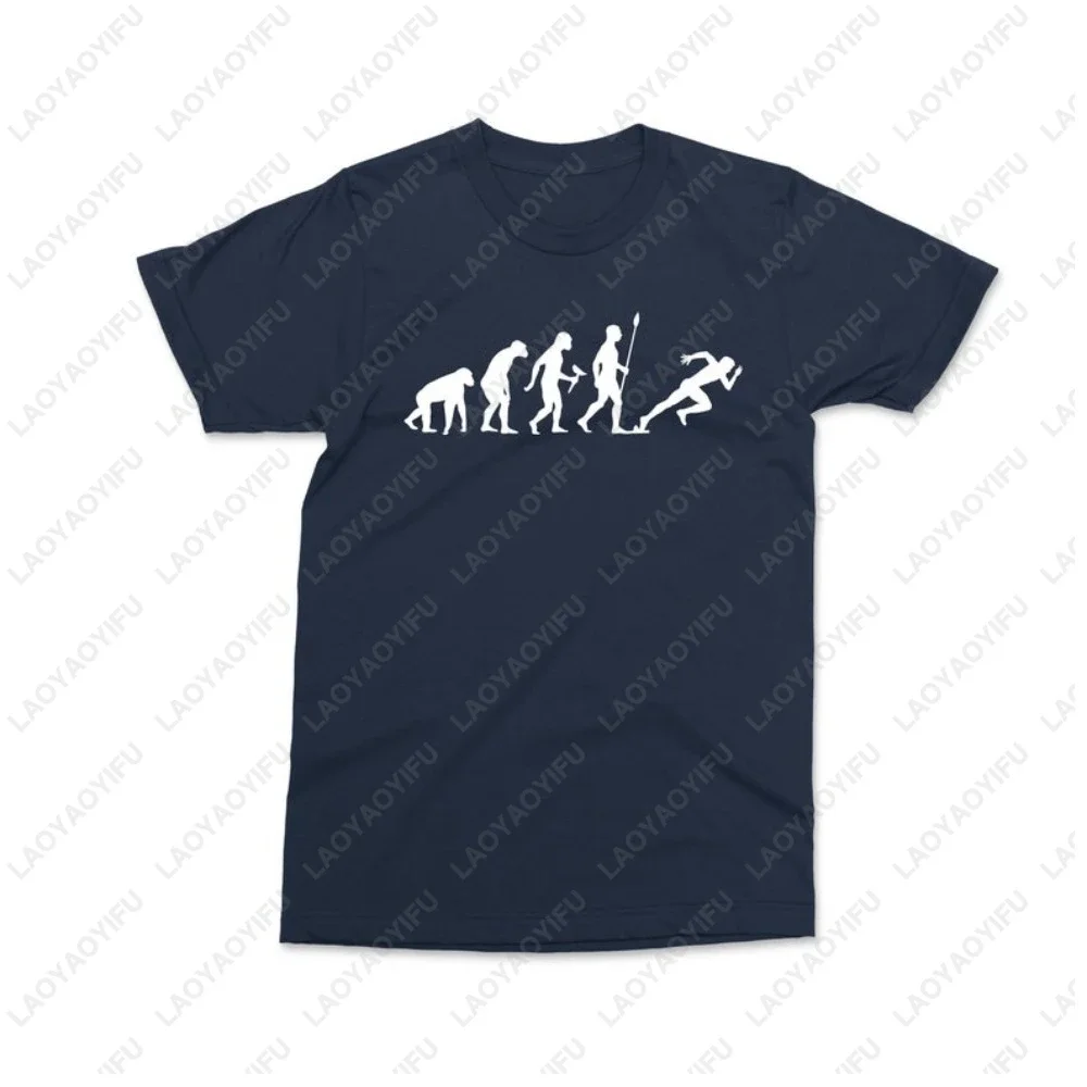 Marathon Running Runners Evolution Sport T-shirt Casual Fashion Loose Harajuku Man Streetwear Cotton Short Sleeve Women Clothing