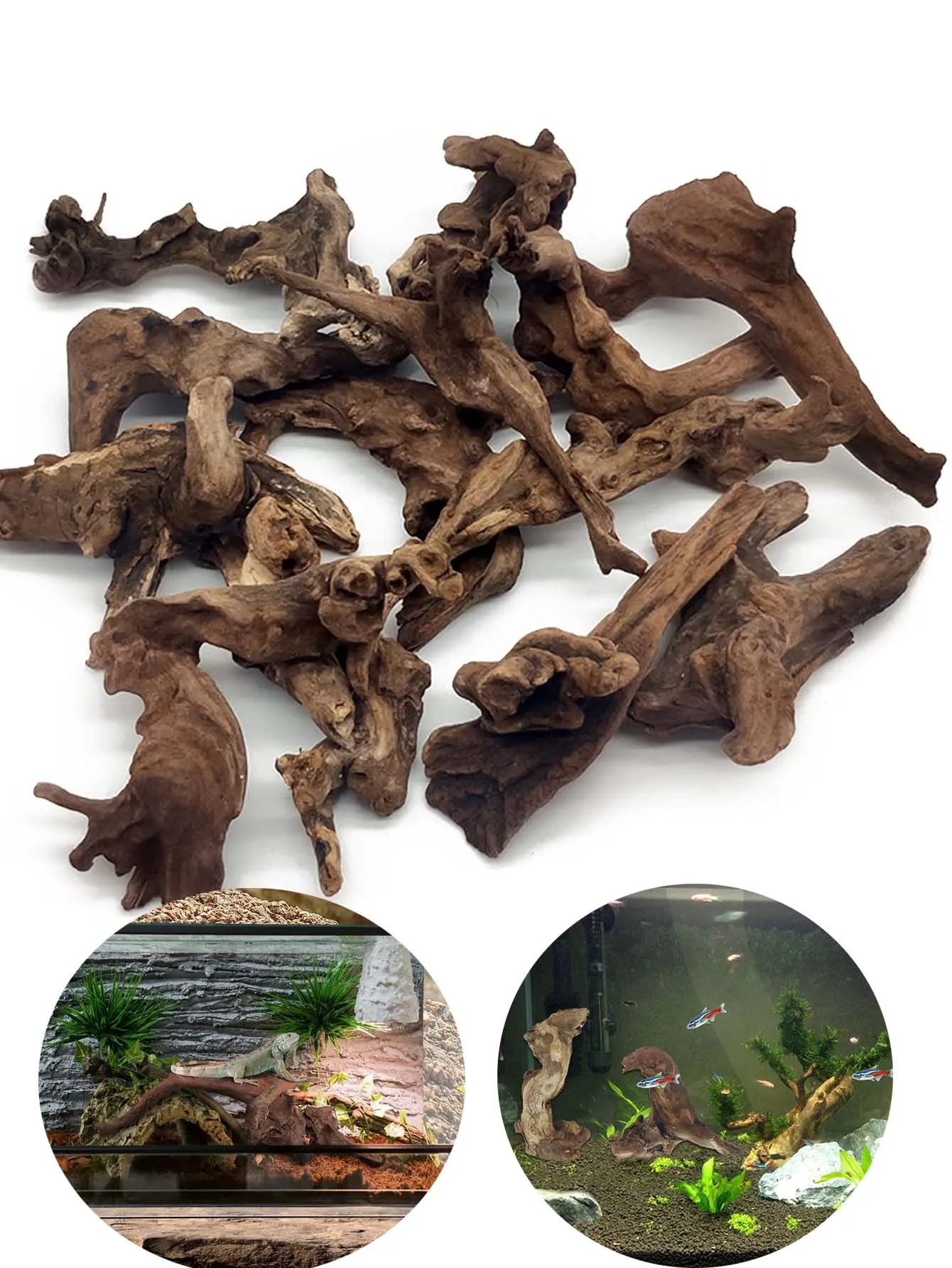 Natural Tree Trunk Aquarium Decoration Sunken Wood Landscaping Ornaments Decor Fish Tank Ornament Different Shape