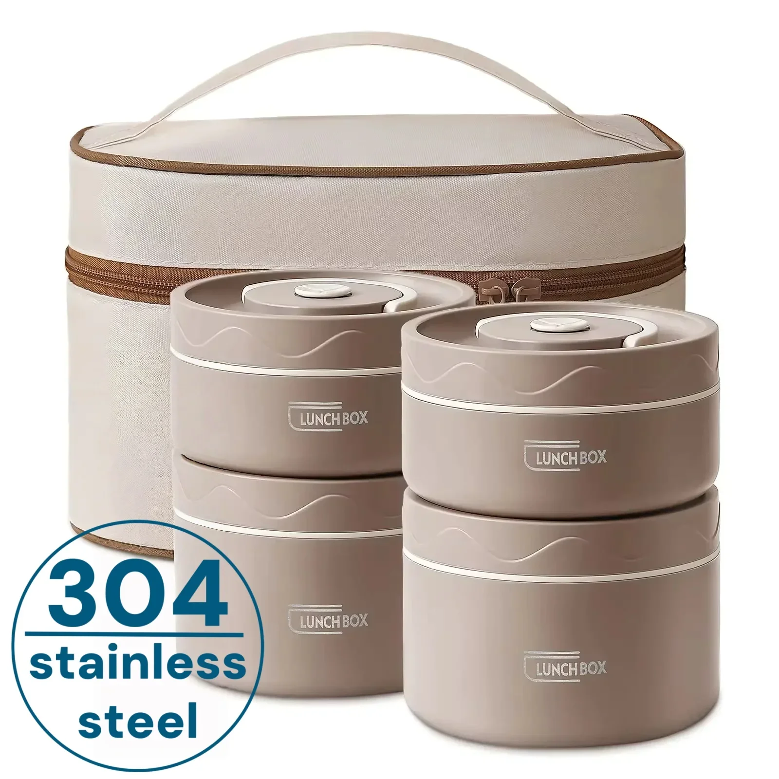 

Stackable Thermal insulation lunchbox bento lunch box bag adults,stainless steel Food tupperware storage containers Packed lunch