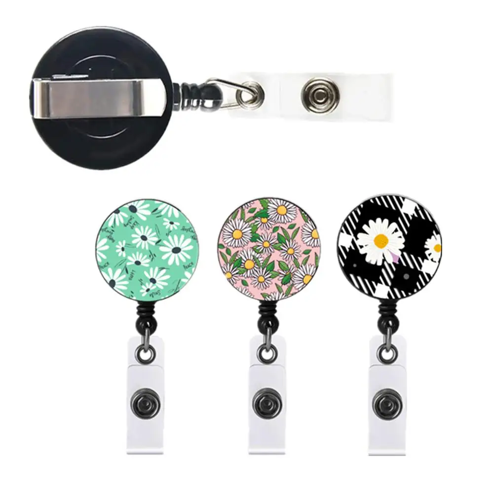 Saco de cartão com fecho de correr com pescoço flor impressão colhedor para adolescentes luva do cartão de identificação caso do crachá do cartão de crédito do banco titular do crachá da bolsa da moeda