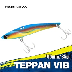 TSURINOYA VIB Metal Fishing Lure DW38-C Sinking Vibration Metal Hard Bait 105mm 35g Artificial Ice Jigging Wobblers Swimbait
