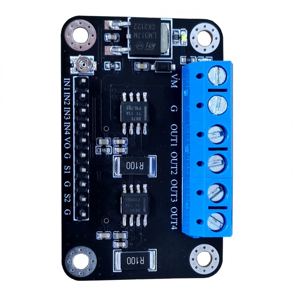 Drv8870 módulo de acionamento de motor de canal duplo de alta potência driver dc 6.5v-45v pwm placa de regulação de velocidade com proteção contra sobrecorrente
